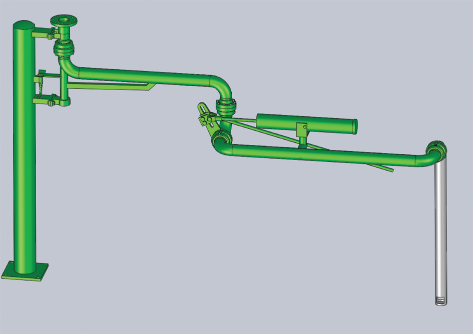貴州貴陽市客戶定制采購的一批AL1401汽車頂部裝卸鶴管已發(fā)往使用現(xiàn)場(chǎng)(1)