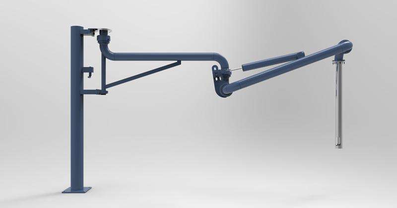 線之間傳輸液體介質(zhì)的活動設(shè)備，以取代老式的軟管連接，鋁垂(1)